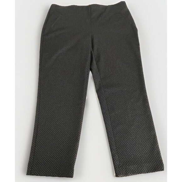 Fabulous Slimming By Chico's Black Dot Perfect Stretch Ankle Pant Size 3 US XL - Picture 1 of 10